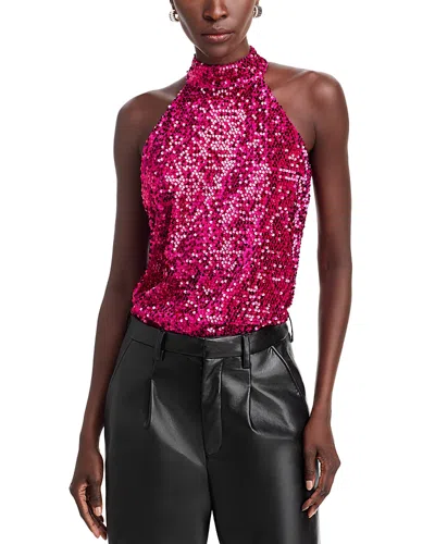 Koko + Mason Sequin Top In Pink