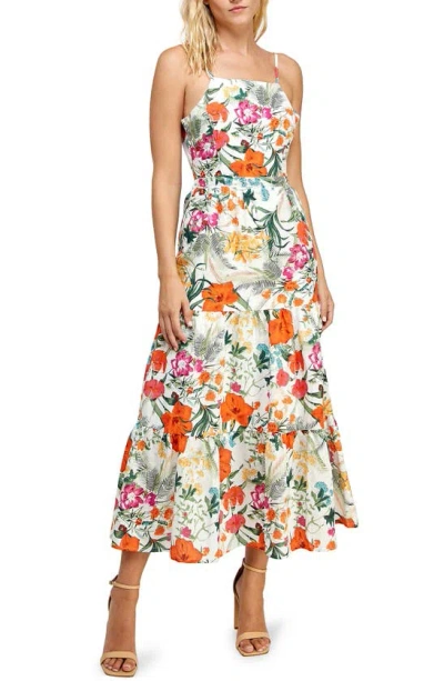 Koko + Mason Tropical Print Maxi Dress In Floral Tropical