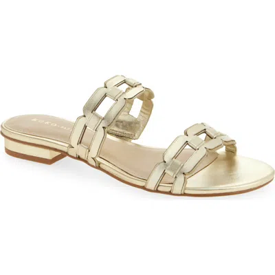 Koko + Palenki Cassy Link Slide Sandal In Gold