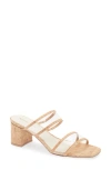 Koko + Palenki Ghost Slide Sandal In Cork-clear Pvc