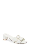 Koko + Palenki Lively Slide Sandal In White Lux Leather