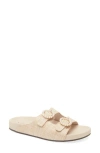 Koko + Palenki Mia Platform Slide Sandal In Natural Raffia