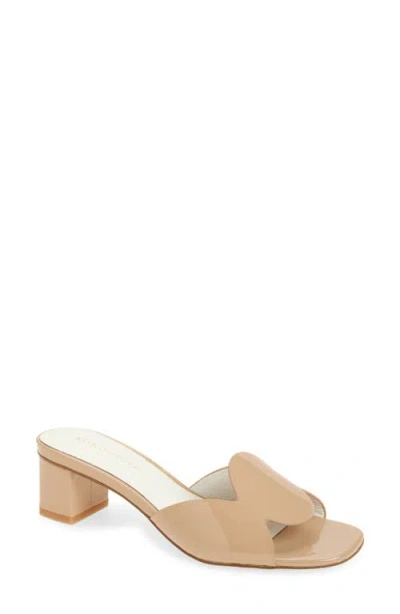 Koko + Palenki Orbit Slide Sandal In Beige Patent