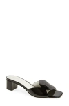 Koko + Palenki Orbit Slide Sandal In Black Patent