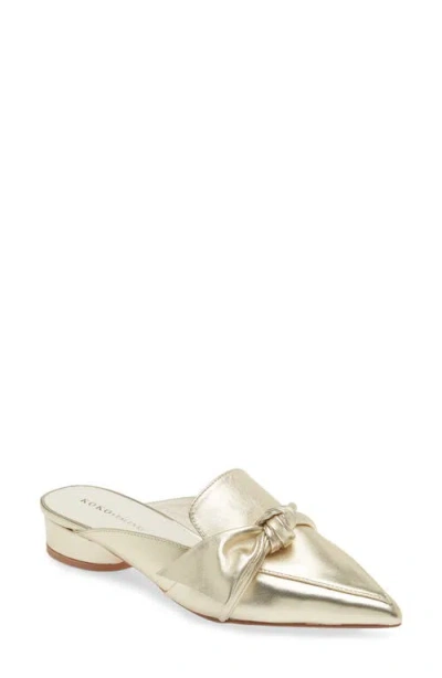 Koko + Palenki Quantum Pointed Toe Mule In Gold