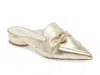 Koko + Palenki Quantum Pointed Toe Mule In Gold In Gold