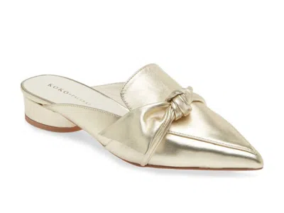 KOKO + PALENKI QUANTUM POINTED TOE MULE IN GOLD
