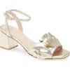 Koko + Palenki Serenity Square Toe Sandal In Gold