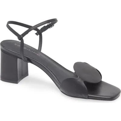Koko + Palenki Sphere Ankle Strap Sandal In Black Leather