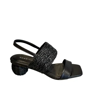 Koko + Palenki Women's Aria Leather Heel Sandal In Black