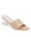 Koko + Palenki Women's Belize Leather Sandal In Nude In Animal Print