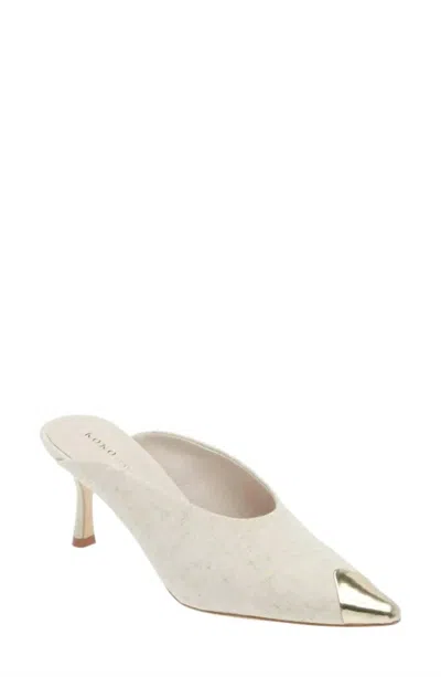 Koko + Palenki Women's Janie Mule In Linen In White