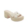 Koko + Palenki Lucia Platform Slide Sandal In White