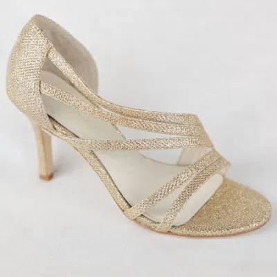 Koko + Palenki Women Omari Heel In Gold Leather In Blue