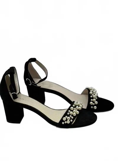 Koko + Palenki Women's Pearl Sandal In Black Suede
