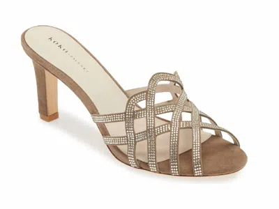 KOKO + PALENKI WOMEN'S SAVVY SANDALS IN ALMOND SUEDE