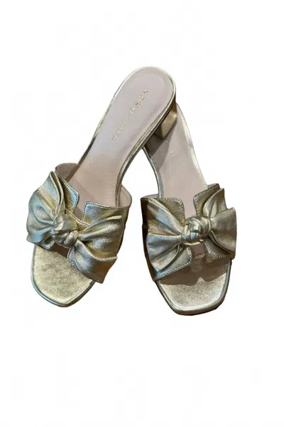 Koko + Palenki Women Sidney 2 Heels In Gold Leather In Multi
