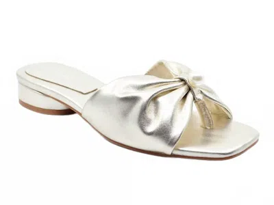 Koko + Palenki Women's Tara Metallic Slide Sandal In Gold In Silver