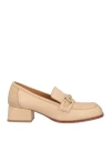 Koko.lab Koko. Lab Woman Loafers Beige Size 8 Leather In Neutral