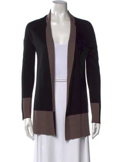 Pre-owned Kokun Bamboo Colorblock Pattern Sweater In Black