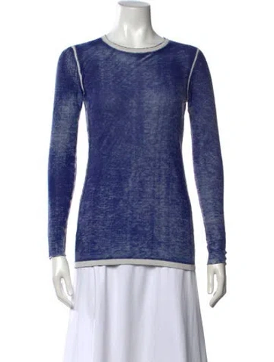 Pre-owned Kokun Bamboo Crew Neck Sweater In Blue