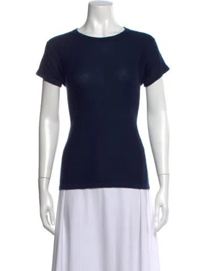 Pre-owned Kokun Bamboo Crew Neck Sweater In Blue