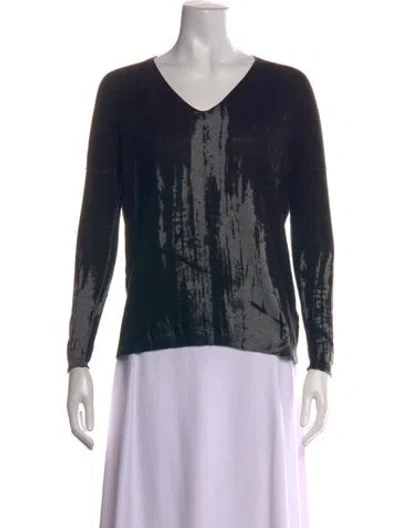 Pre-owned Kokun Bamboo Printed Sweater In Black