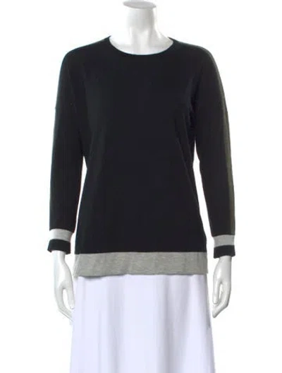 Pre-owned Kokun Bamboo Scoop Neck Sweater In Black