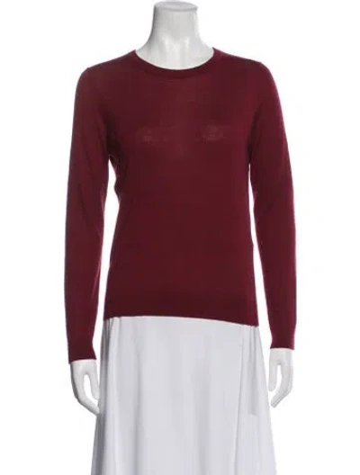Pre-owned Kokun Bamboo Scoop Neck Sweater In Burgundy