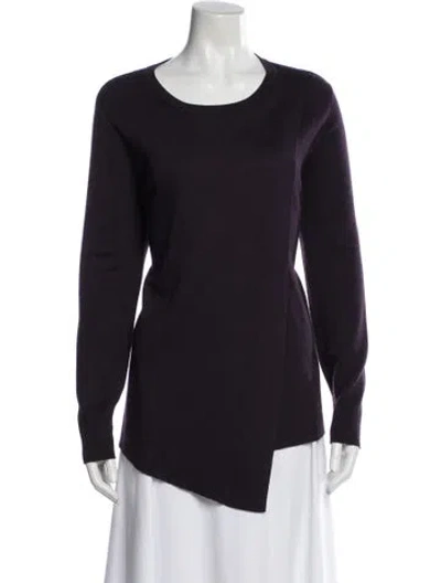 Pre-owned Kokun Bamboo Scoop Neck Sweater In Purple