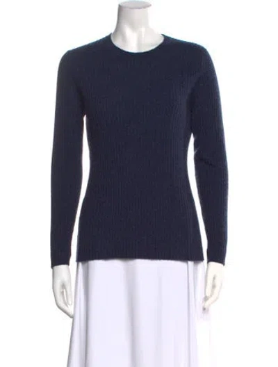 Pre-owned Kokun Cashmere Crew Neck Sweater In Blue