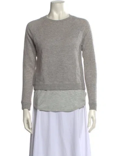Pre-owned Kokun Cashmere Crew Neck Sweater In Gray