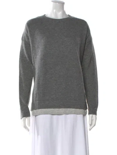 Pre-owned Kokun Cashmere Crew Neck Sweater In Gray