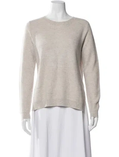 Pre-owned Kokun Cashmere Crew Neck Sweater In Neutral