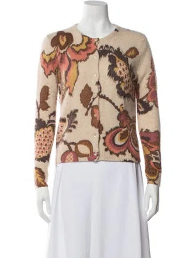 Pre-owned Kokun Cashmere Floral Print Sweater In Multicolor