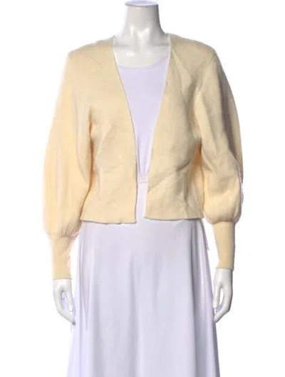 Pre-owned Kokun Cashmere Open Front Sweater In Neutrals