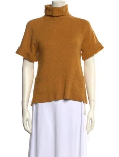 Pre-owned Kokun Cashmere Turtleneck Sweater In Yellow