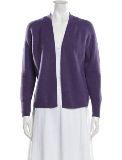 Pre-owned Kokun Cashmere V-neck Sweater In Purple
