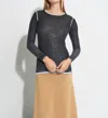 Kokun Fitted Crewneck Bamboo Sweater In Black