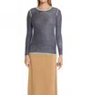 Kokun Fitted Crewneck Bamboo Sweater In Charcoal In Gray