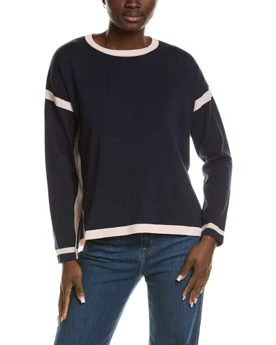 Kokun Hem Stripe Pullover In Blue