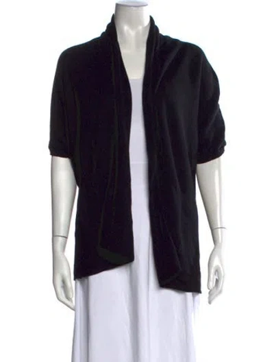 Pre-owned Kokun Open Front Sweater In Black