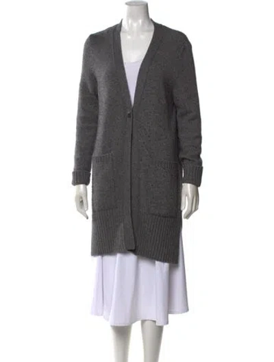 Pre-owned Kokun Open Front Sweater In Grey