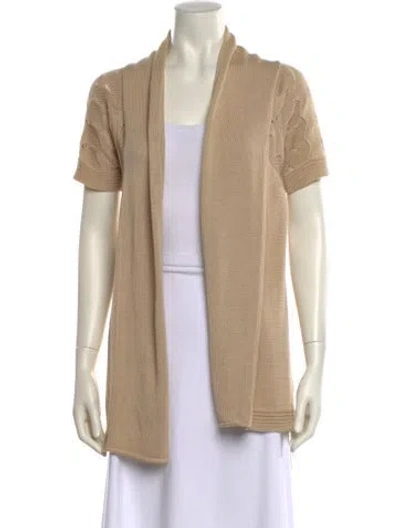 Pre-owned Kokun Open Front Sweater In Neutral