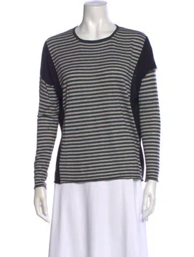 Pre-owned Kokun Striped Scoop Neck Sweater In Multi