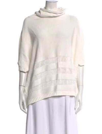 Pre-owned Kokun Turtleneck Sweater In White