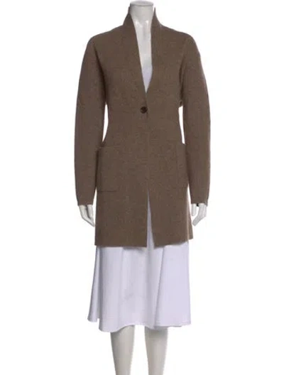 Pre-owned Kokun V-neck Sweater In Brown