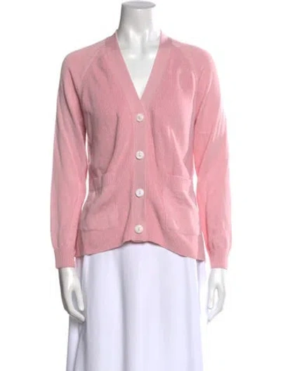 Pre-owned Kokun V-neck Sweater In Pink