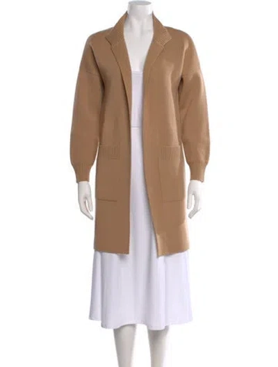 Pre-owned Kokun Wool Open Front Sweater In Neutral