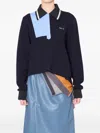 Kolor Asymmetrical-design Polo Top In Black